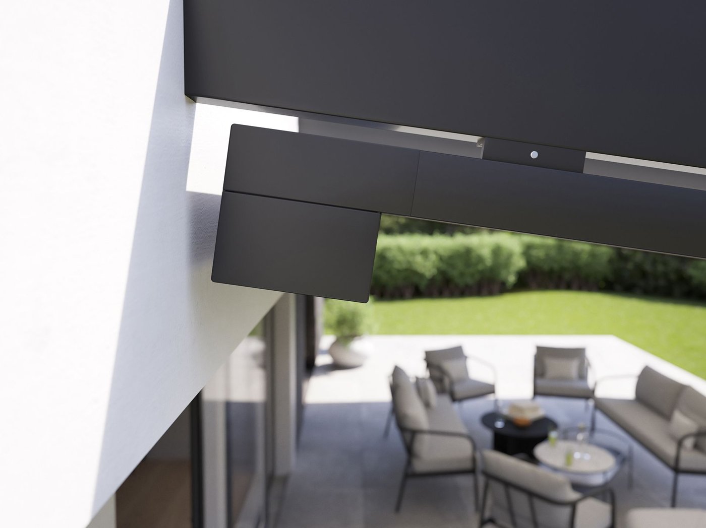 Detalje af kassetten på Markilux 779 i antracit