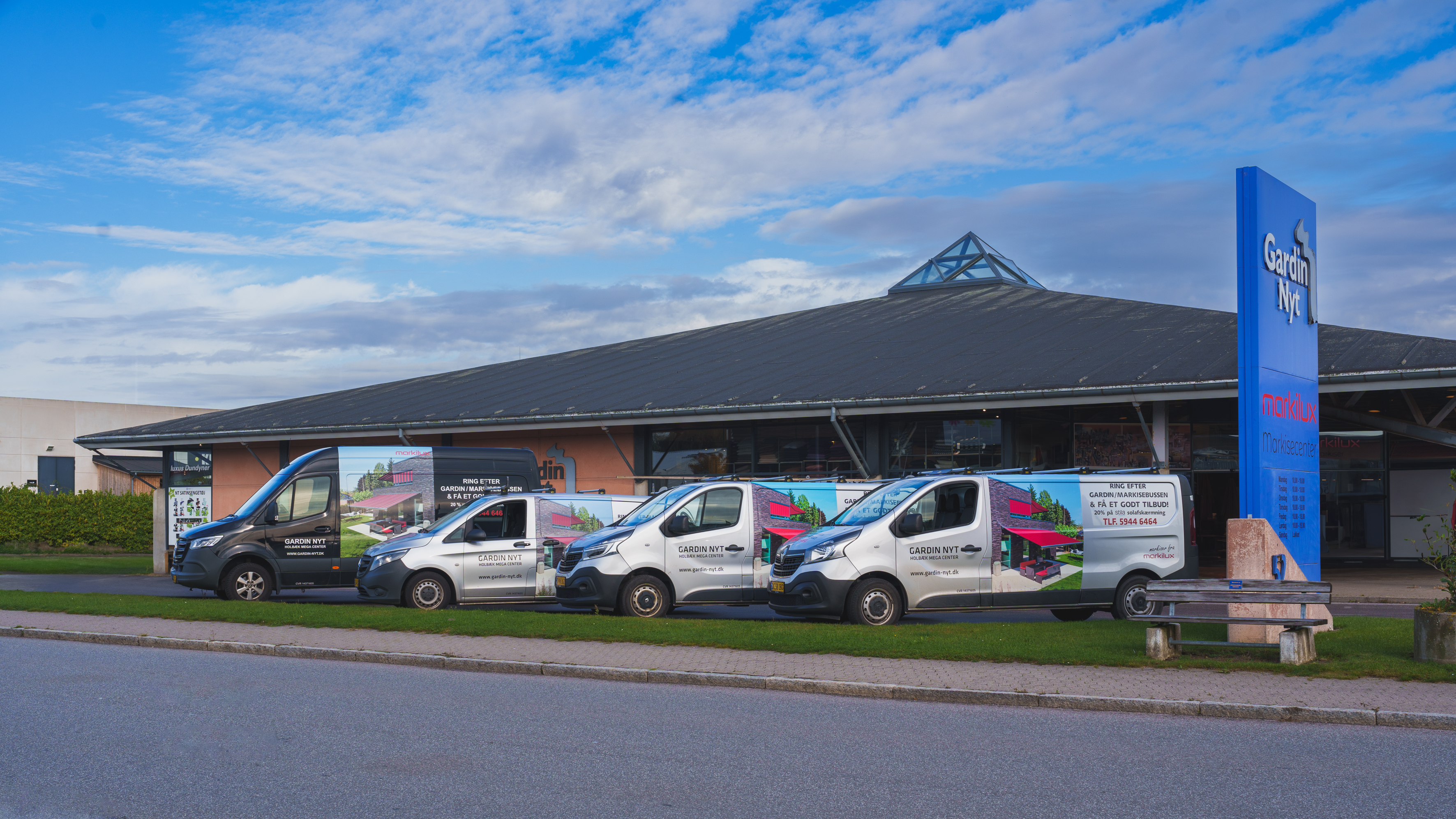 Markilux Markisecenter og Markisebussen på Stenhusvej i Holbæk